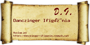 Danczinger Ifigénia névjegykártya